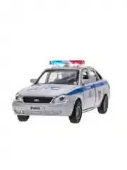 Металлическая модель Технопарк "Lada Priora Хэтчбек. Полиция", 12 см