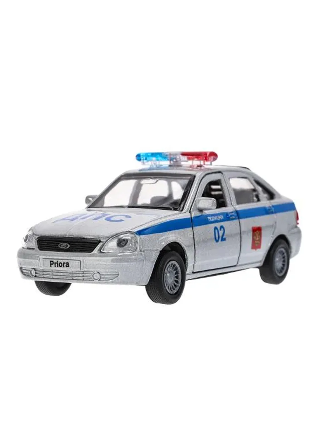 Металлическая модель Технопарк "Lada Priora Хэтчбек. Полиция", 12 см
