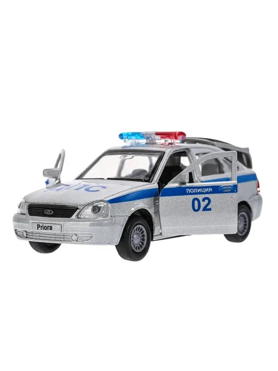 Металлическая модель Технопарк "Lada Priora Хэтчбек. Полиция", 12 см