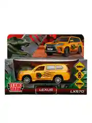 Металлическая модель Технопарк "Lexus LX570. Динозавры", 12 см