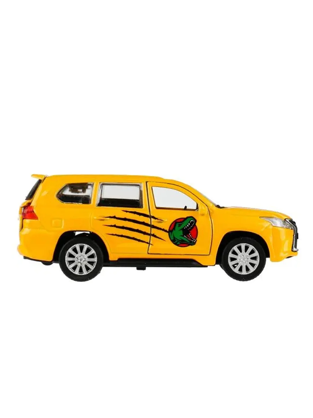 Металлическая модель Технопарк "Lexus LX570. Динозавры", 12 см