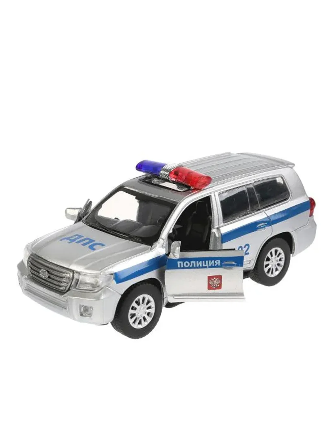 Машина металлическая Технопарк "Toyota Land Cruiser. Полиция", длина 12,5 см