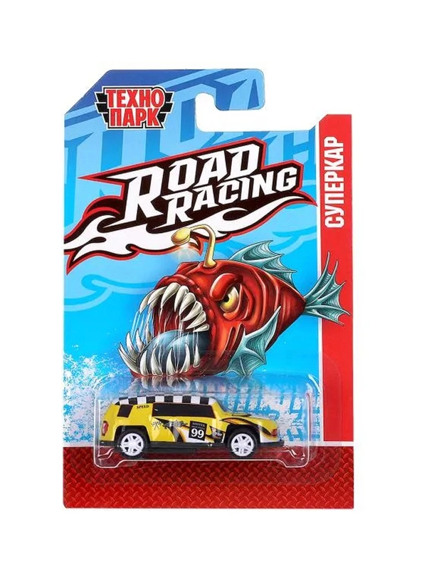 Металлическая машинка Технопарк Road Racing. Суперкар , 7,5 см