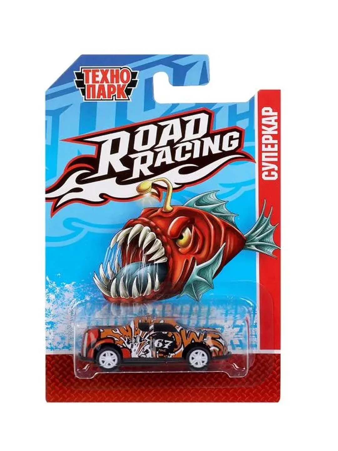 Металлическая машинка Технопарк Road Racing. Суперкар , 7,5 см
