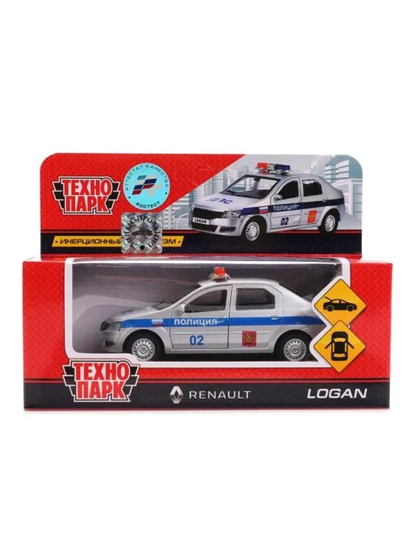 Металлическая модель Технопарк "Renault Logan. Полиция", 12 см