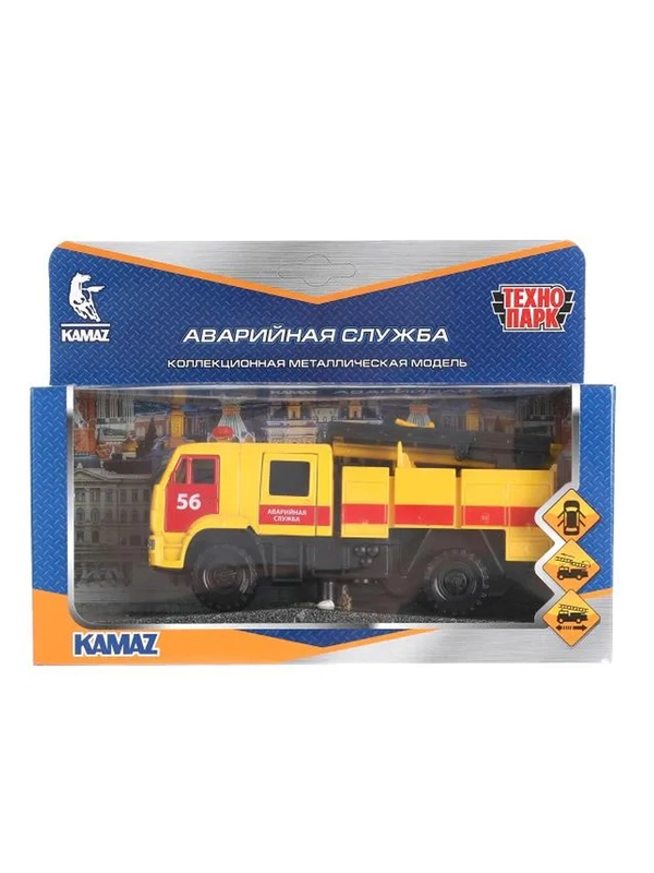 Металлическая модель Технопарк "КамАЗ 43502. Аварийная служба", 15 см