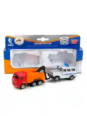 Набор металлических машин Технопарк "Kamaz. Эвакуатор", 7,5 см