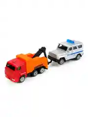 Набор металлических машин Технопарк "Kamaz. Эвакуатор", 7,5 см