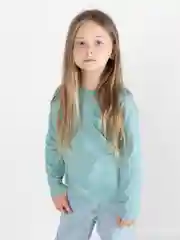 Мятный лонгслив для девочки
