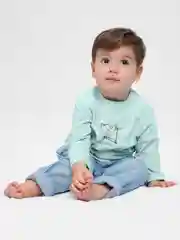 Мятный лонгслив ясельный