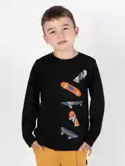 Черный лонгслив для мальчика
