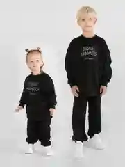 Черный костюм детский свитшот и брюки