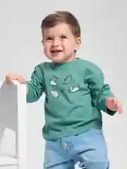 Зеленый лонгслив ясельный