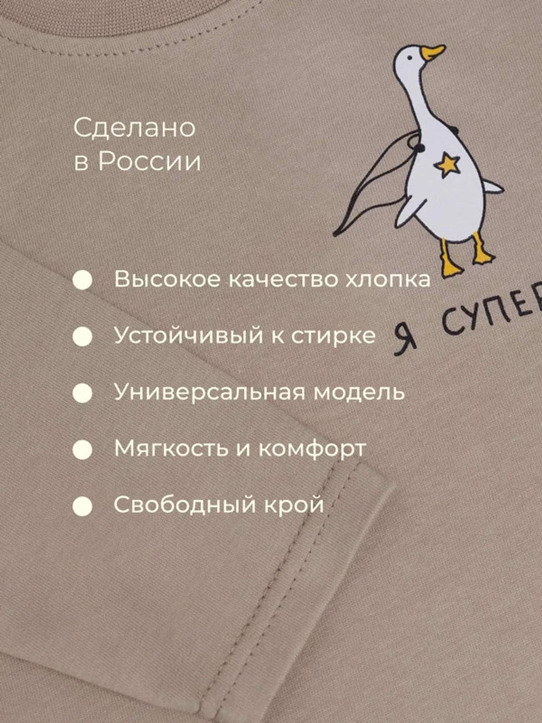 Светло-коричневый лонгслив ясельный