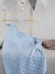 Голубой плед для новорожденных 105*75