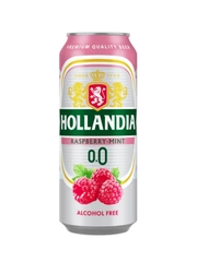 Пивной напиток б/а HOLLANDIA Малин-Мята светлое фильтрованное 0,45л ж/б