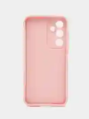 Розовый чехол для Samsung Galaxy S24 FE (Самсунг Галакси С24 ФЕ), противоударный, с бортиками
