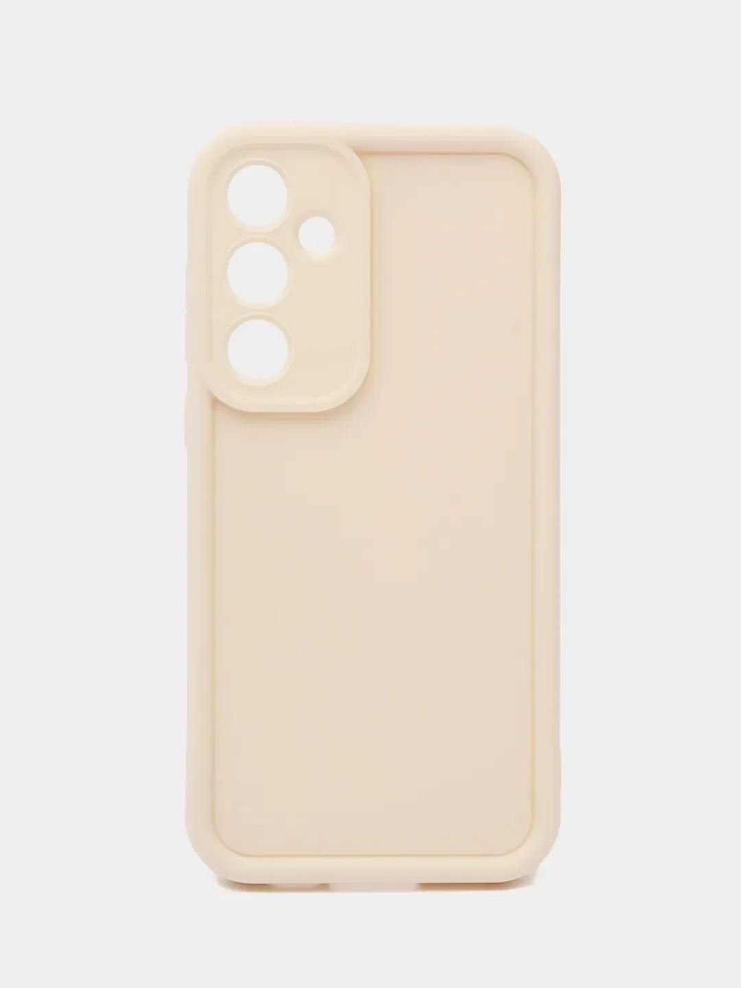 Молочный чехол для Samsung Galaxy S24 FE (Самсунг Галакси С24 ФЕ), противоударный, с бортиками