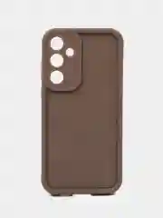 Коричневый чехол для Samsung Galaxy S24 FE (Самсунг Галакси С24 ФЕ), противоударный, с бортиками