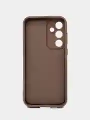 Коричневый чехол для Samsung Galaxy S24 FE (Самсунг Галакси С24 ФЕ), противоударный, с бортиками