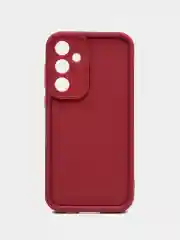 Бордовый чехол для Samsung Galaxy S24 FE (Самсунг Галакси С24 ФЕ), противоударный, с бортиками