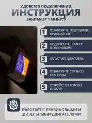 Автомобильный автосканер, диагностика авто DGMedia ELM327 OBD2 v1.5 Bluetooth, PIC18F25K80