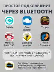 Автомобильный автосканер, диагностика авто DGMedia ELM327 OBD2 v1.5 Bluetooth, PIC18F25K80