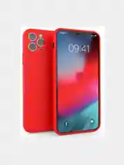 Алый чехол Lux для iPhone 11, 13, 12, 12ProMax, 7/8, однотонный