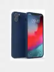 Индиго чехол Lux для iPhone 11, 13, 12, 12ProMax, 7/8, однотонный