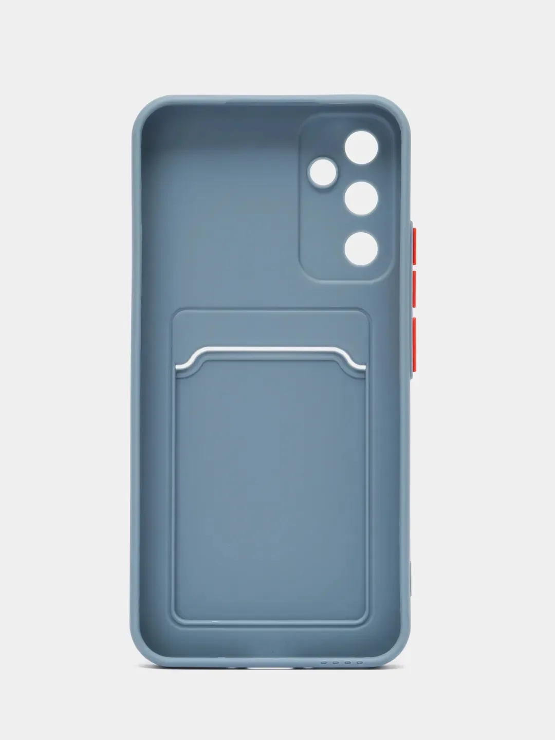 Синий меланж чехол для Samsung Galaxy S24 FE (Самсунг Галакси С24 ФЕ), с карманом для карт
