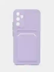 Лавандовый чехол для Samsung Galaxy S24 FE (Самсунг Галакси С24 ФЕ), с карманом для карт