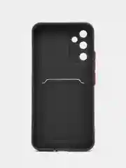 Черный чехол для Samsung Galaxy S24 FE (Самсунг Галакси С24 ФЕ), с карманом для карт
