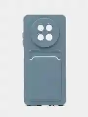 Синий меланж чехол для  Realme 13 5G (Реалми 13 5 джи), с карманом для карт