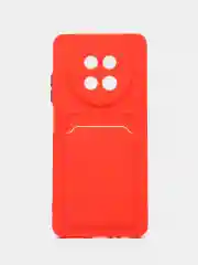 Красный чехол для  Realme 13 5G (Реалми 13 5 джи), с карманом для карт