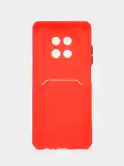 Красный чехол для  Realme 13 5G (Реалми 13 5 джи), с карманом для карт
