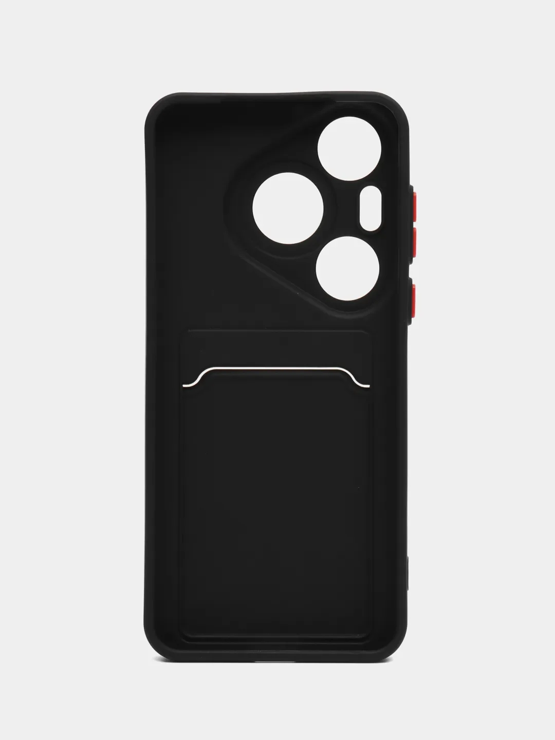 Черный чехол для Huawei Pura 70 Pro /70 Pro Plus (Хуавей пура 70 про плюс +), с карманом для карт