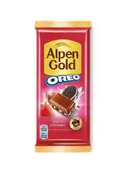 Шоколад Alpen Gold Oreo Нежная клубника, молочный, с кусочками печенья, 85 г