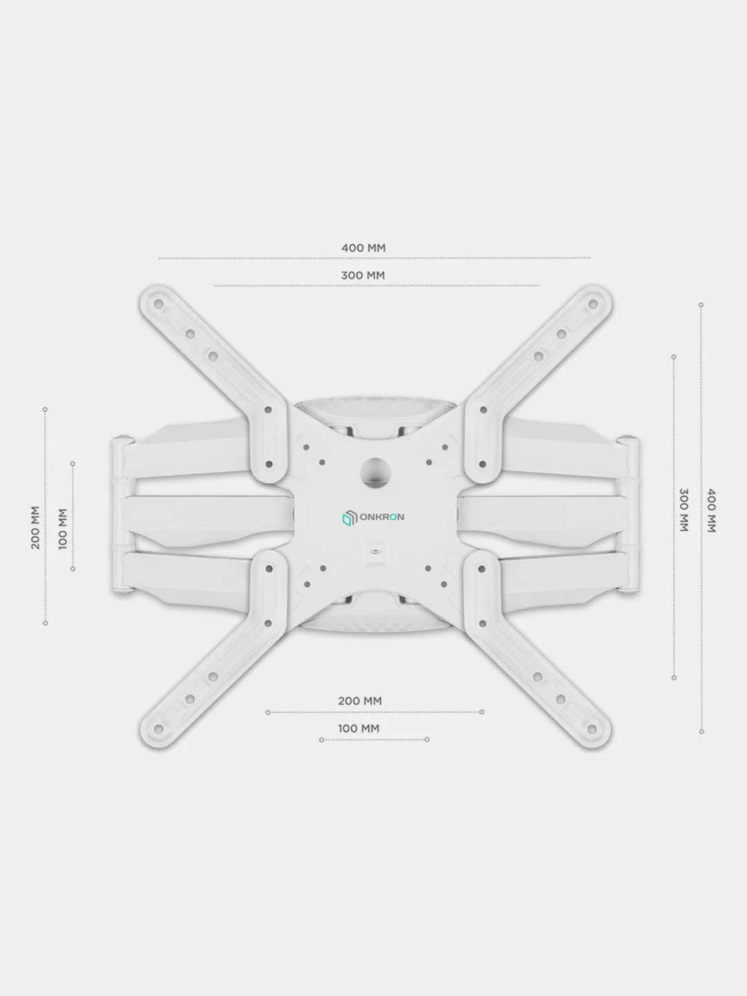 Белый кронштейн для телевизора 37"-70" ONKRON M5, наклонно-поворотный, до 36,4 кг