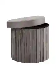 Серый пуф складной с ящиком Store Round
