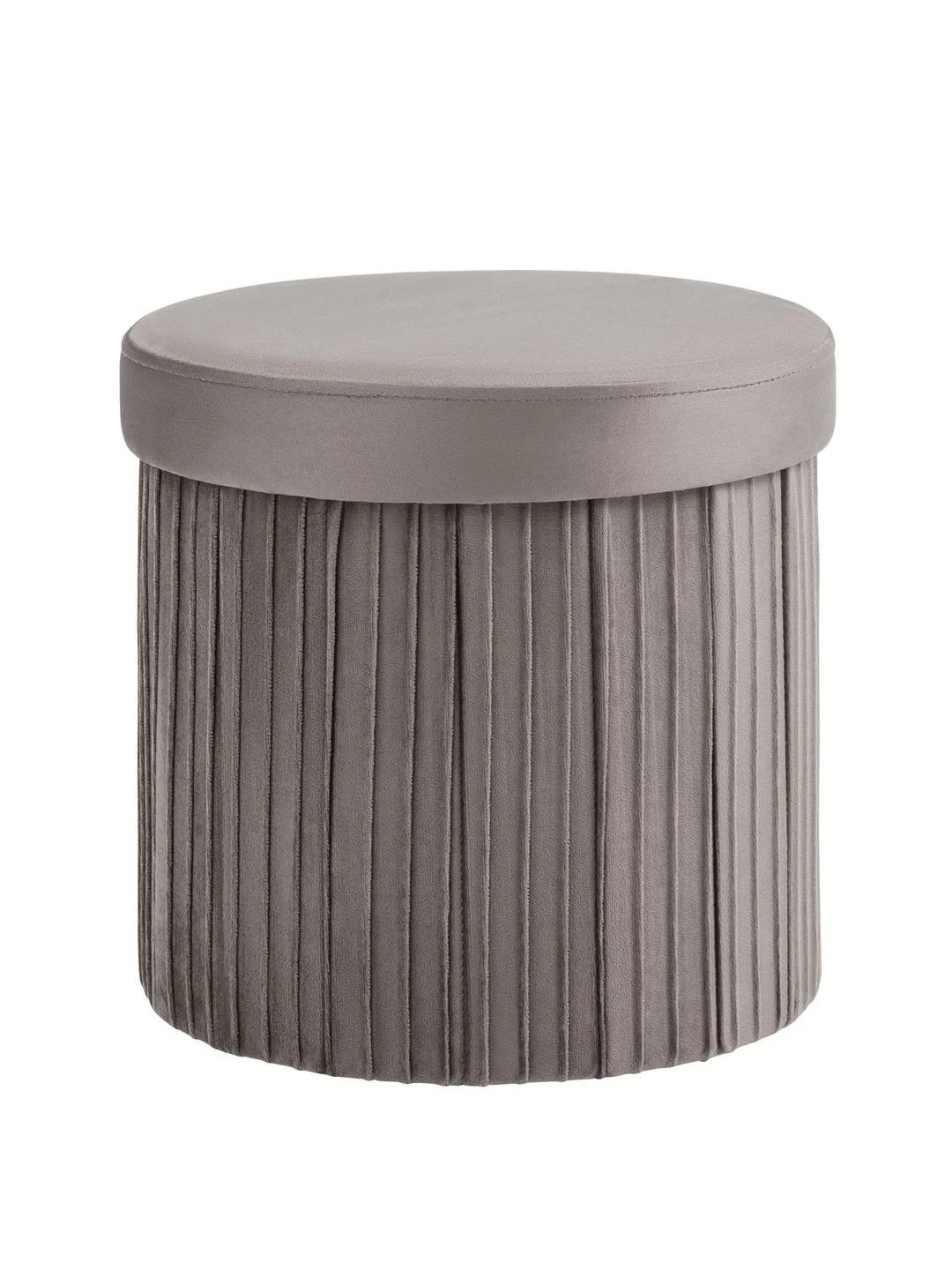 Серый пуф складной с ящиком Store Round