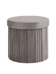 Серый пуф складной с ящиком Store Round