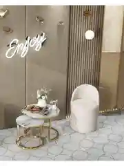 Белый пуф Loreen вращающийся