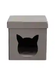 Серый пуф складной с ящиком Store Pet