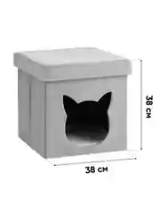 Серый меланж пуф складной с ящиком Store Pet