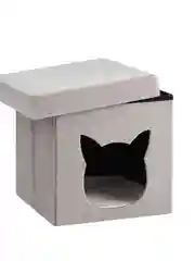 Серый меланж пуф складной с ящиком Store Pet