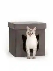 Серый меланж пуф складной с ящиком Store Pet