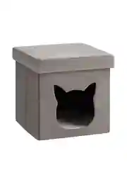 Серый пуф складной с ящиком Store Pet