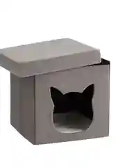 Серый пуф складной с ящиком Store Pet