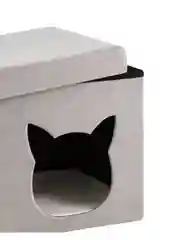 Серый меланж пуф складной с ящиком Store Pet