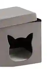 Серый пуф складной с ящиком Store Pet